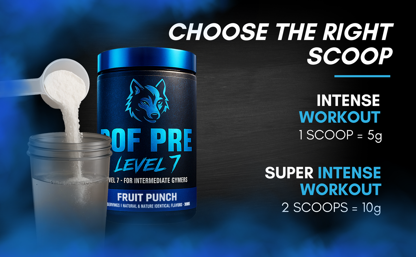 ROF Pre-Workout – Level 7 (Fruit Punch Flavor)